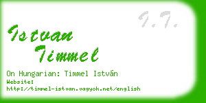 istvan timmel business card